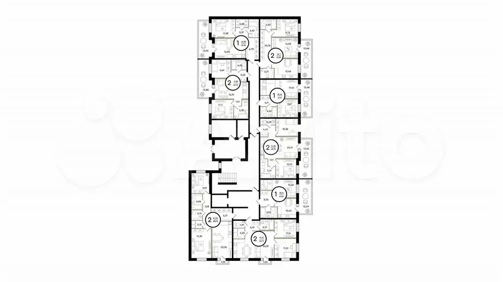 2-к. квартира, 68,8 м, 1/4 эт. - Фото 1