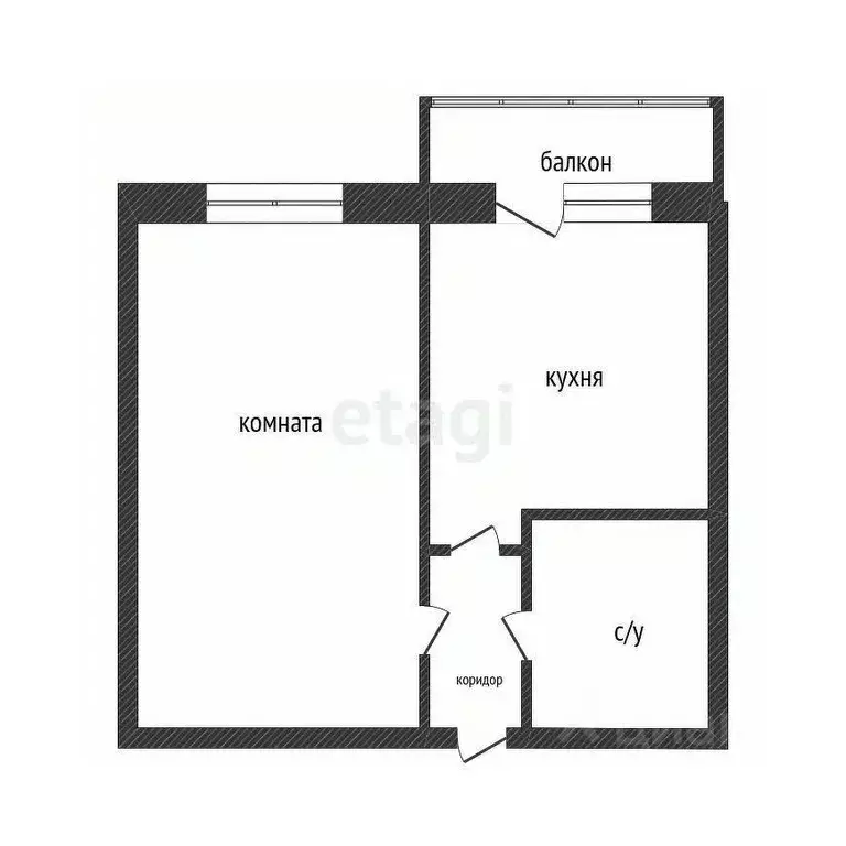 1-к кв. Белгородская область, Белгород ул. Губкина, 44в (26.7 м) - Фото 2