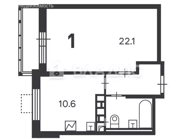 1-комнатная квартира: Москва, Гостиничный проезд, 10 (41.3 м) - Фото 1