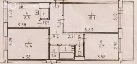 3-комнатная квартира: Ижевск, улица 10 лет Октября, 27 (66.2 м) - Фото 1