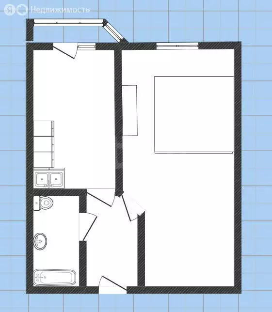 1-комнатная квартира: Оренбург, Беляевская улица, 15 (39 м) - Фото 1
