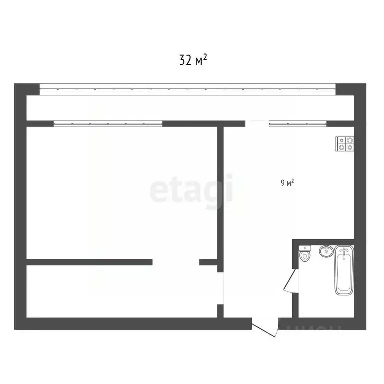 1-к кв. Ставропольский край, Ессентуки ул. Шмидта (32.0 м) - Фото 1