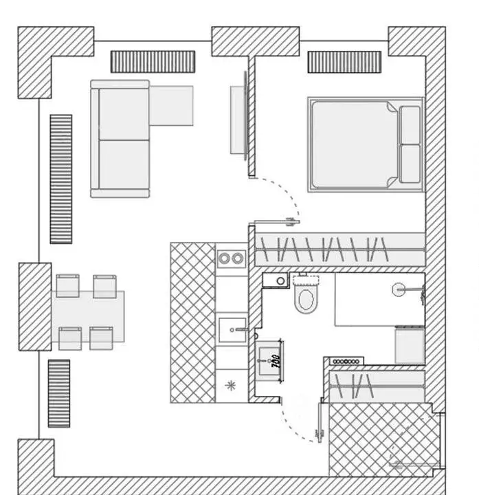 2-комнатная квартира: Москва, улица Казакова, 7 (55 м) - Фото 1