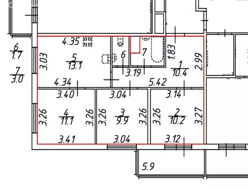 3-комнатная квартира: Санкт-Петербург, Суздальское шоссе, 22к3 (59.4 ... - Фото 1