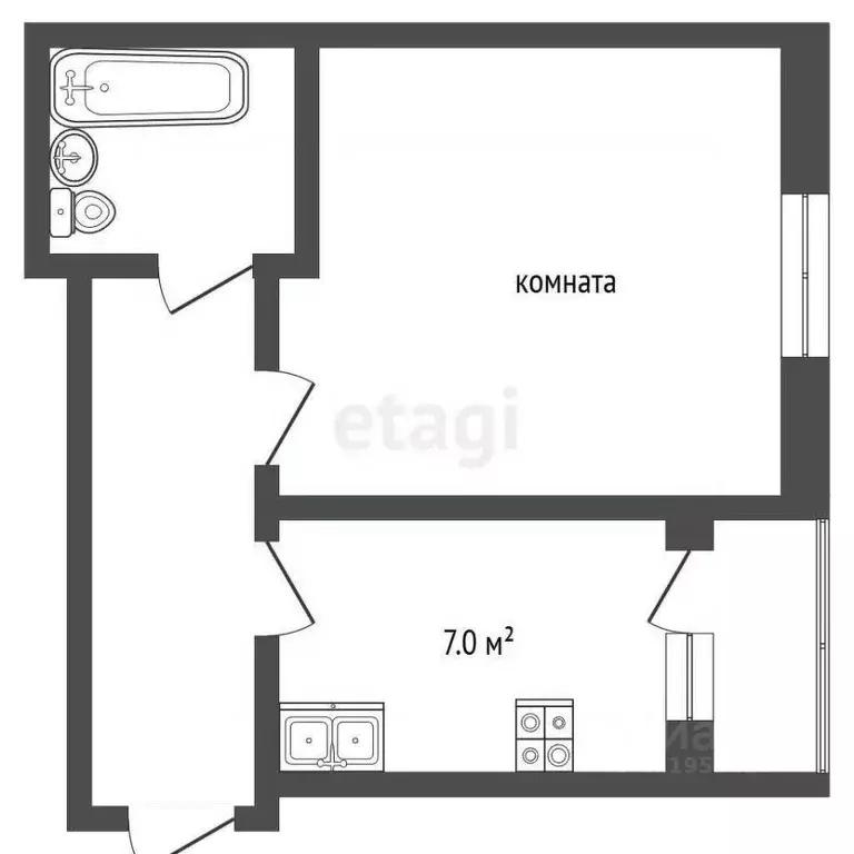 1-к кв. Архангельская область, Коряжма ул. Имени А.Г. Глейха, 18А ... - Фото 2