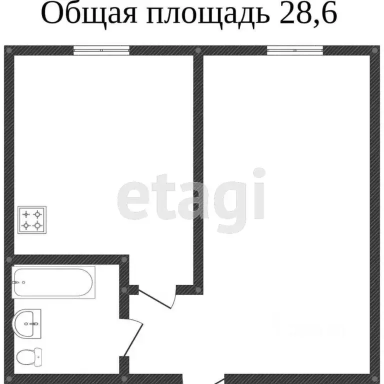 1-к кв. Свердловская область, Нижний Тагил Пихтовая ул., 22 (29.9 м) - Фото 1