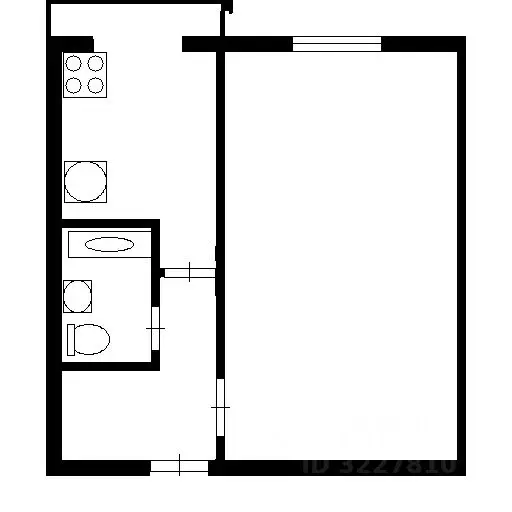 1-к кв. Татарстан, Казань ул. Блюхера, 82 (32.8 м) - Фото 2