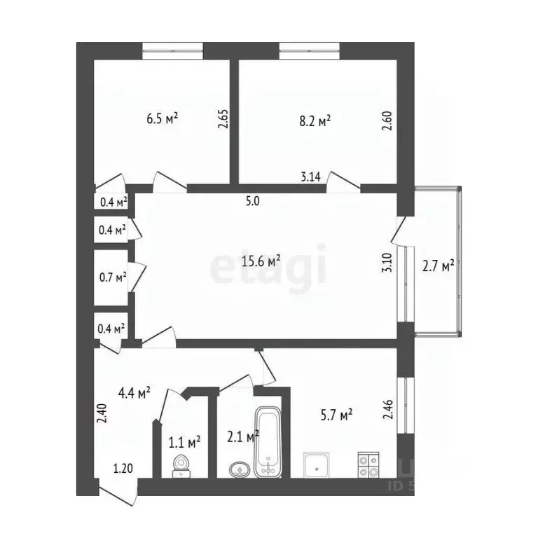 3-к кв. Ростовская область, Ростов-на-Дону ул. Зорге, 2 (45.5 м) - Фото 0