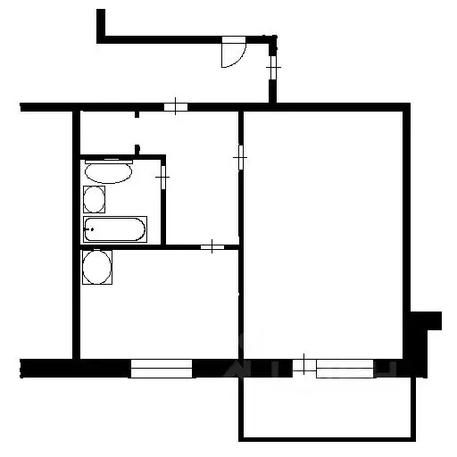 1-к кв. Новосибирская область, Новосибирск Спортивная ул., 27 (37.3 м) - Фото 2