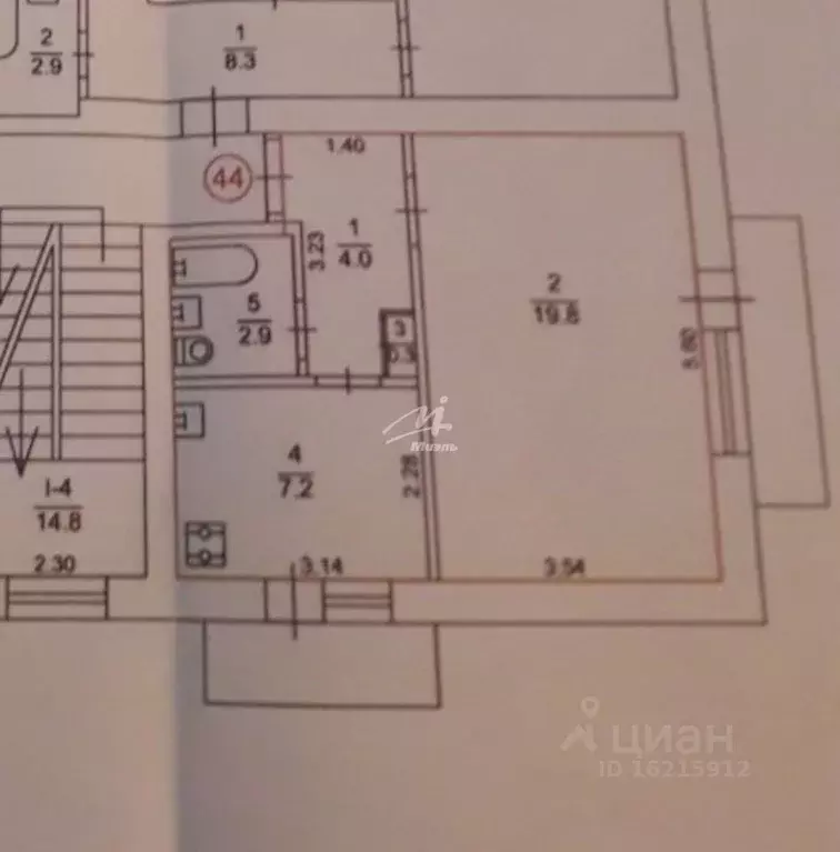 1-к кв. Севастополь с. Верхнесадовое, ул. Титова, 63 (36.0 м) - Фото 2