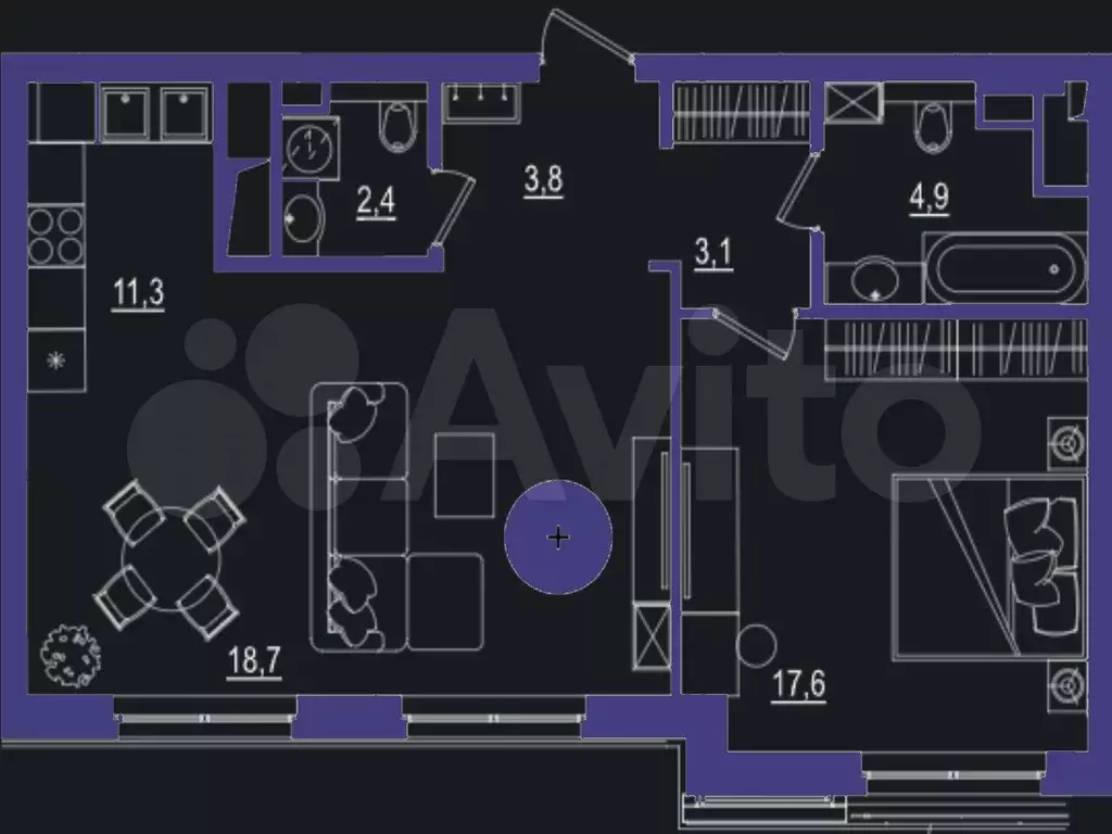 2-к. квартира, 63 м, 5/7 эт. - Фото 1