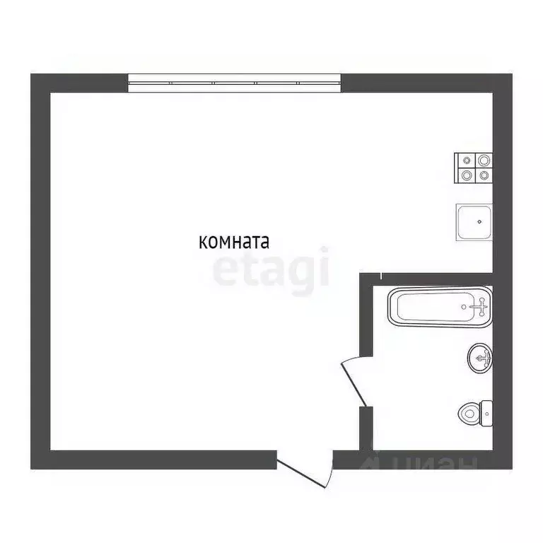 Студия Воронежская область, Воронеж ул. Шишкова, 72/4 (40.0 м) - Фото 2