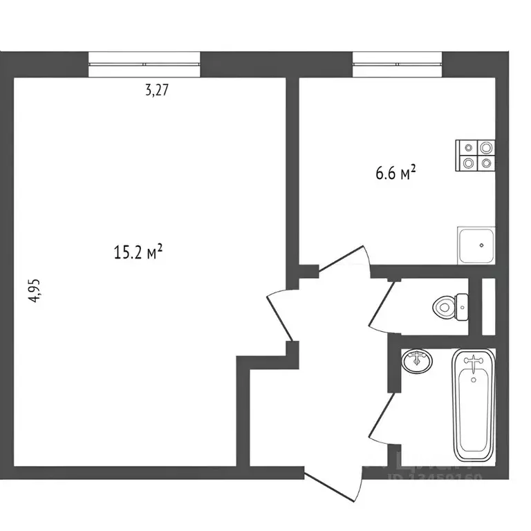 1-к кв. Ханты-Мансийский АО, Когалым ул. Мира, 34 (29.0 м) - Фото 1