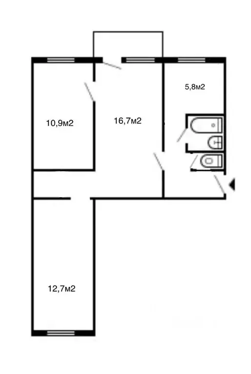 3-к кв. Иркутская область, Иркутск Юбилейный мкр, 4 (57.7 м) - Фото 1