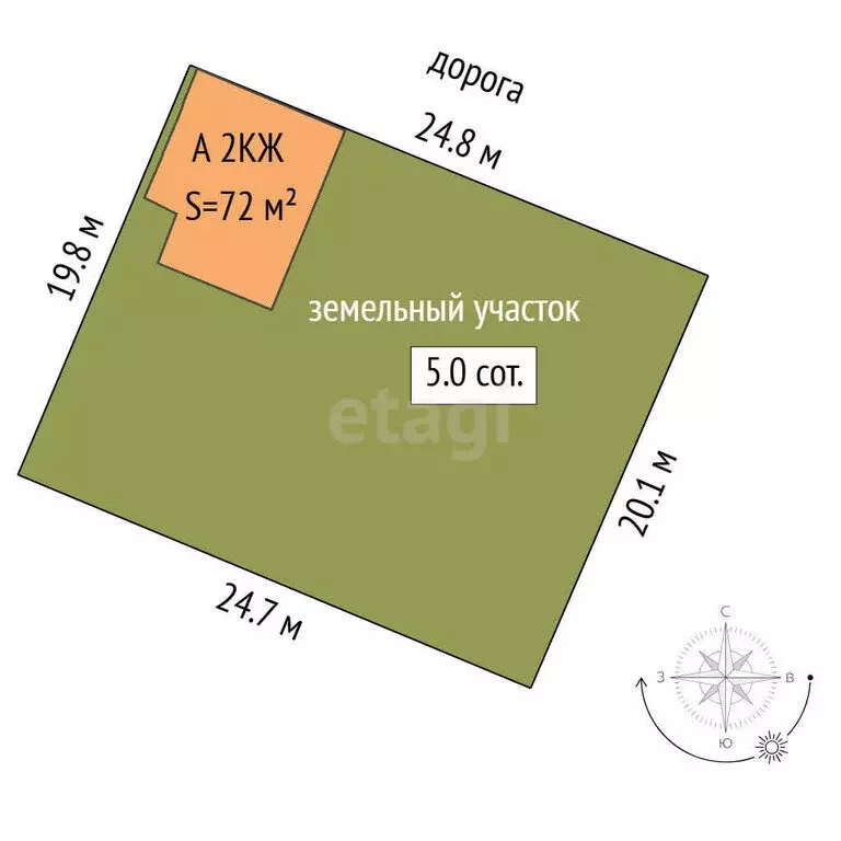 Дом в Тюмень, территория СОСН Радуга (72 м) - Фото 1