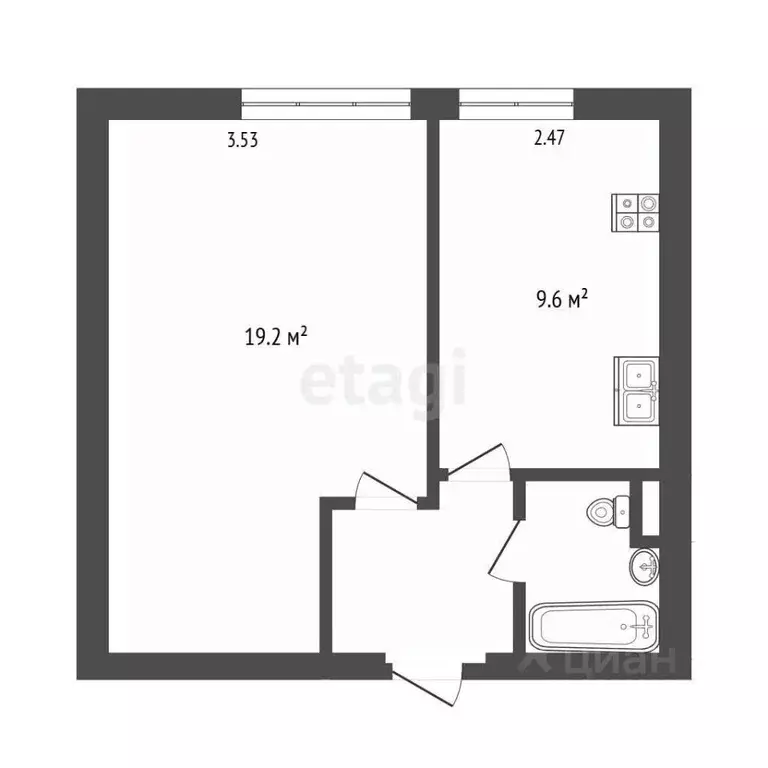 1-к кв. Москва Большая Андроньевская ул., 20 (35.0 м) - Фото 2