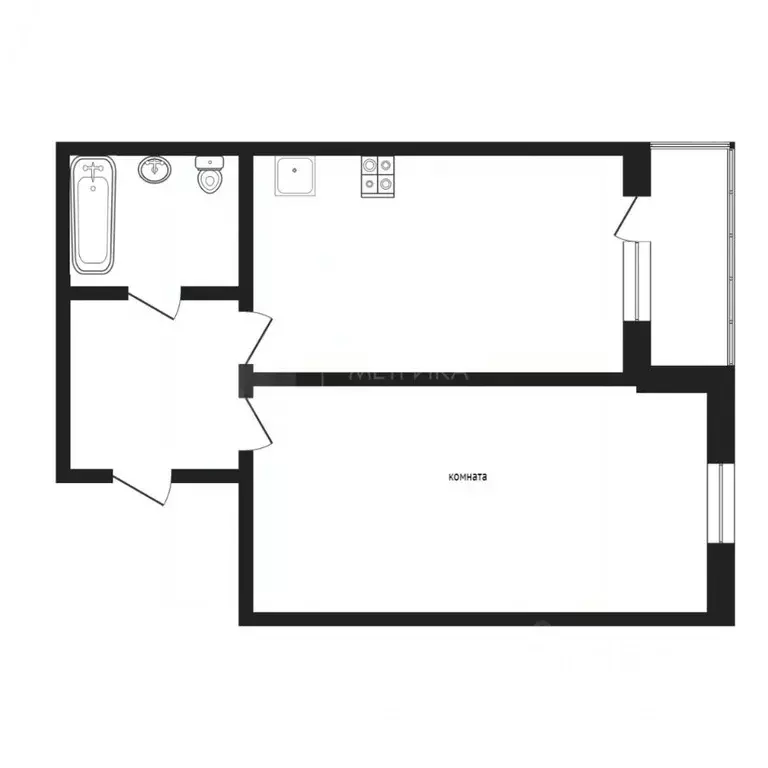 1-к кв. Тюменская область, Тюмень Ставропольская ул., 97к2 (37.0 м) - Фото 2