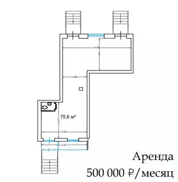 Торговая площадь в Москва просп. Андропова, 30 (76 м) - Фото 2