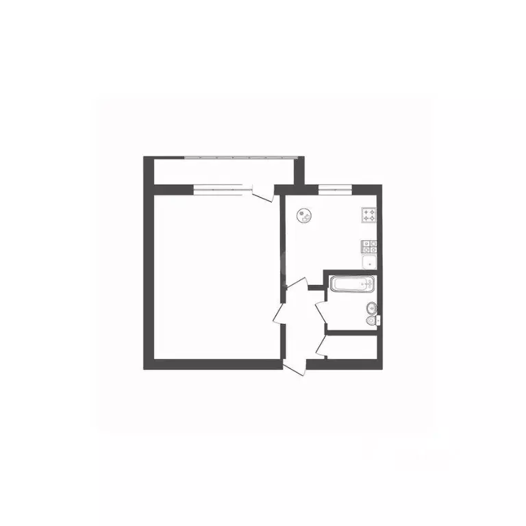 1-к кв. Смоленская область, Смоленск ул. Попова, 118 (37.9 м) - Фото 2