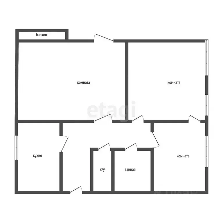 3-к кв. Иркутская область, Ангарск 12А мкр, 6 (74.2 м) - Фото 1