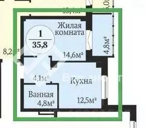 1-к кв. Челябинская область, Челябинск просп. Героя России Е.Н. ... - Фото 2