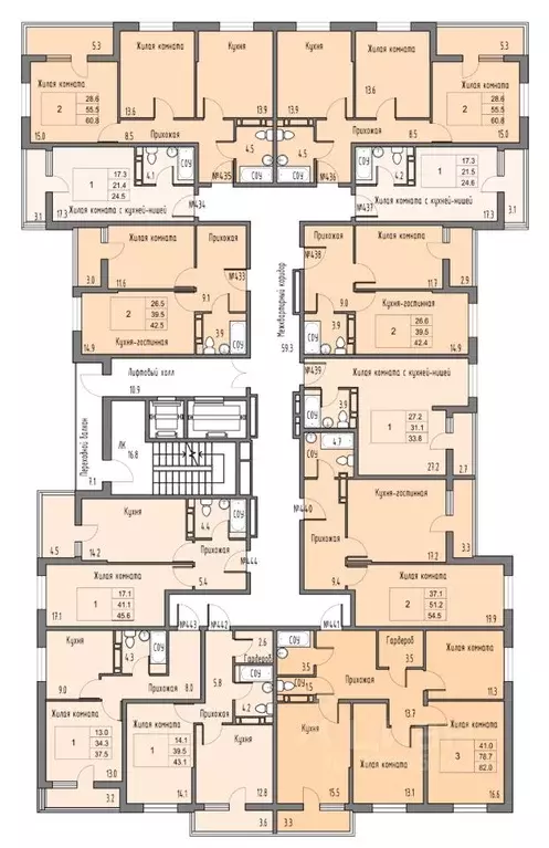 2-к кв. Ростовская область, Ростов-на-Дону Левенцовский мкр,  (52.8 м) - Фото 1