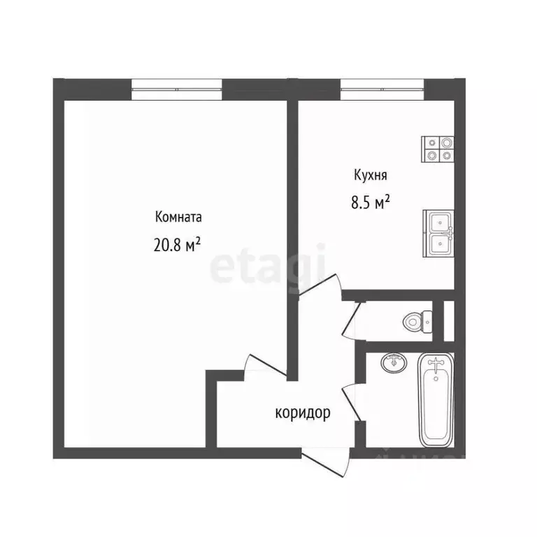 1-к кв. Москва Домодедовская ул., 38К1 (39.2 м) - Фото 2