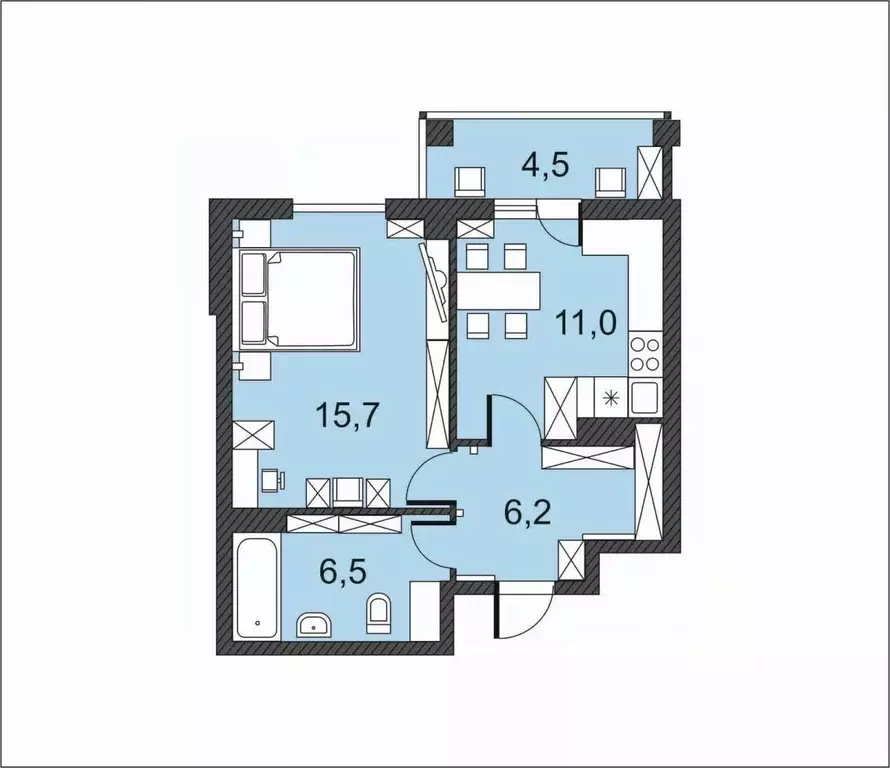 1-к кв. Волгоградская область, Волгоград Гагринская ул., 3 (43.9 м) - Фото 1