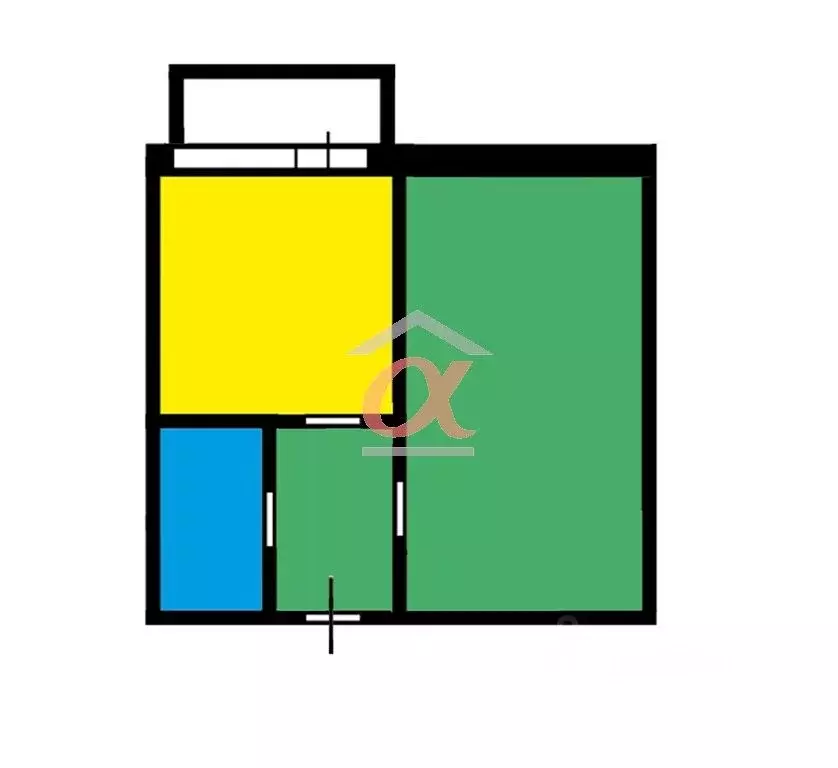 1-к кв. Кемеровская область, Кемерово Пролетарская ул., 36А (34.3 м) - Фото 2