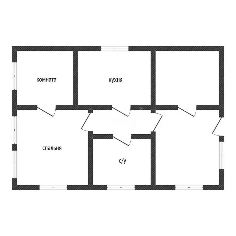 Дом в Арсеньев, Верхняя улица (42.8 м) - Фото 1