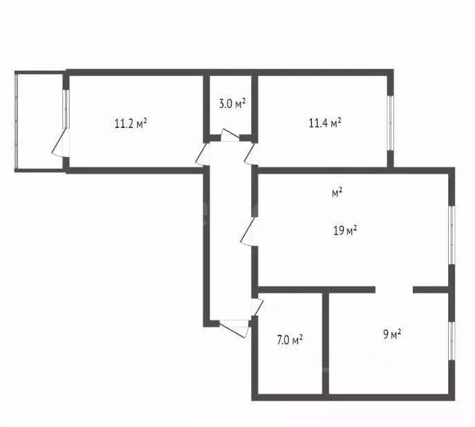 3-к кв. Воронежская область, Воронеж ул. Пирогова, 36 (70.0 м) - Фото 2
