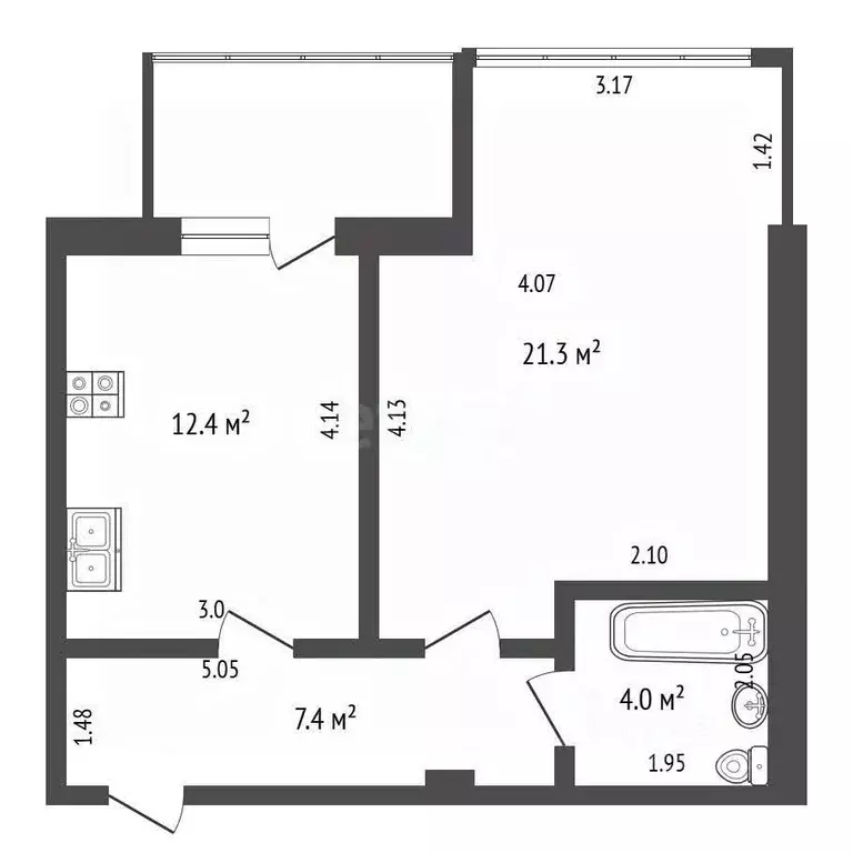 1-к кв. Севастополь ул. Челюскинцев, 57/2 (45.1 м) - Фото 0
