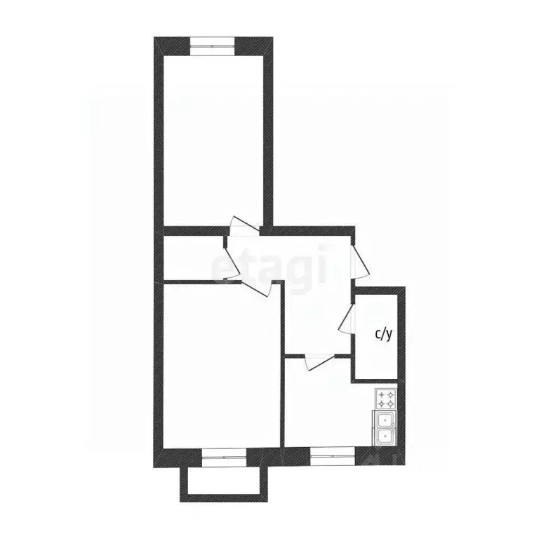 2-к кв. Костромская область, Кострома ул. Титова, 1а (44.7 м) - Фото 1