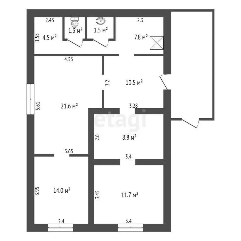 Дом в село Солобоево, Заречная улица (82 м) - Фото 1