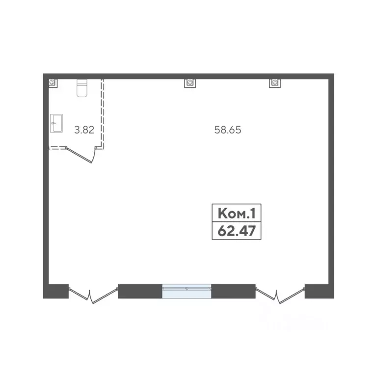 Помещение свободного назначения в Татарстан, Казань Старая ул., 9 (62 ... - Фото 1