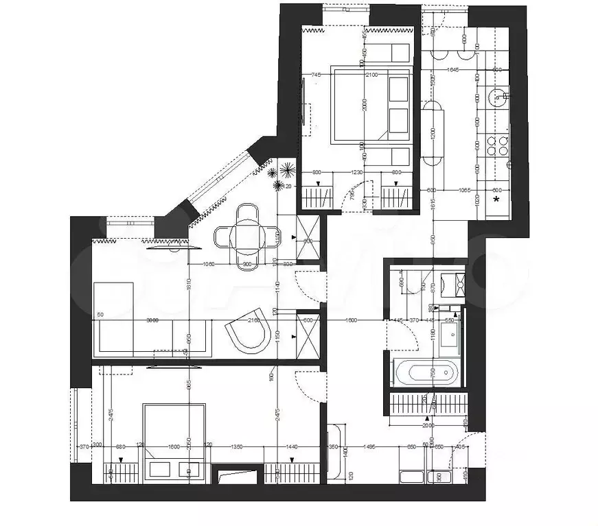 3-к. квартира, 84 м, 6/6 эт. - Фото 0