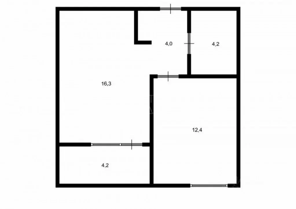 1-к кв. Тюменская область, Тюмень ул. Николая Ростовцева, 26 (43.0 м) - Фото 2