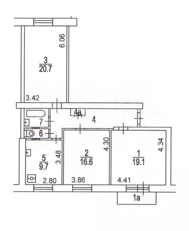 3-к. квартира, 83,7 м, 7/8 эт. - Фото 0