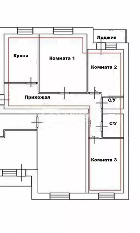 3-к. квартира, 64,3 м, 2/3 эт. - Фото 0