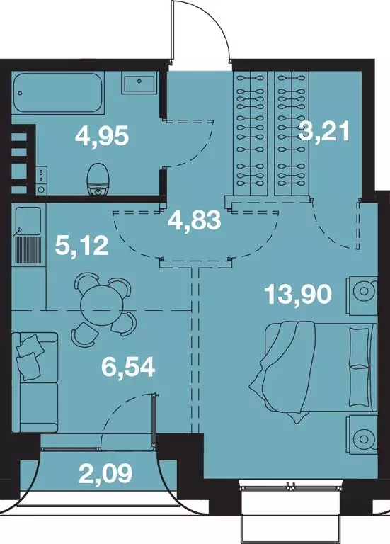 2-комнатная квартира: Иркутск, Верхняя набережная, 129 (40.64 м) - Фото 1