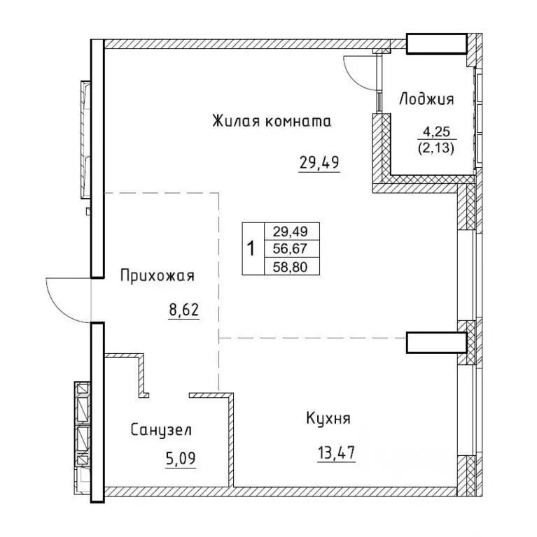 2-к кв. Приморский край, Владивосток ул. Сочинская, 17 (56.8 м) - Фото 0