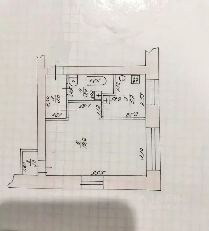 1-к кв. Татарстан, Казань ул. Волкова, 2 (31.6 м) - Фото 2