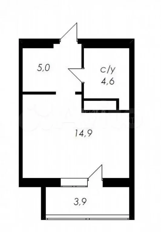 Квартира-студия, 24,5 м, 7/16 эт. - Фото 0