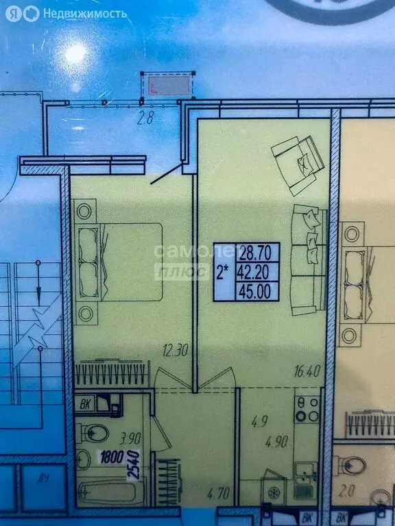 2-комнатная квартира: Анапа, улица Омелькова, 93 (45 м) - Фото 1