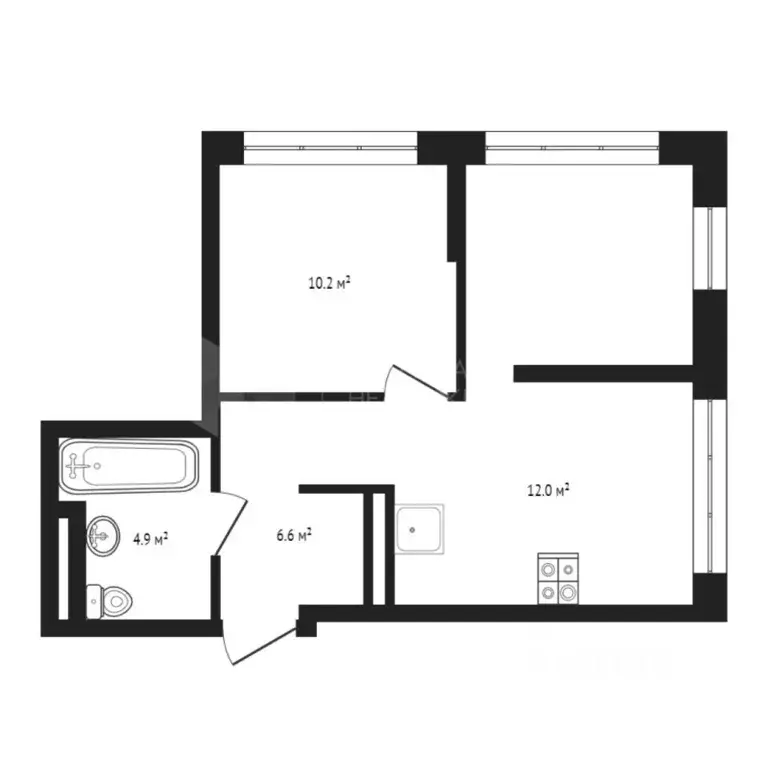 2-к кв. Тюменская область, Тюмень ул. Тимофея Чаркова, 87 (45.0 м) - Фото 1