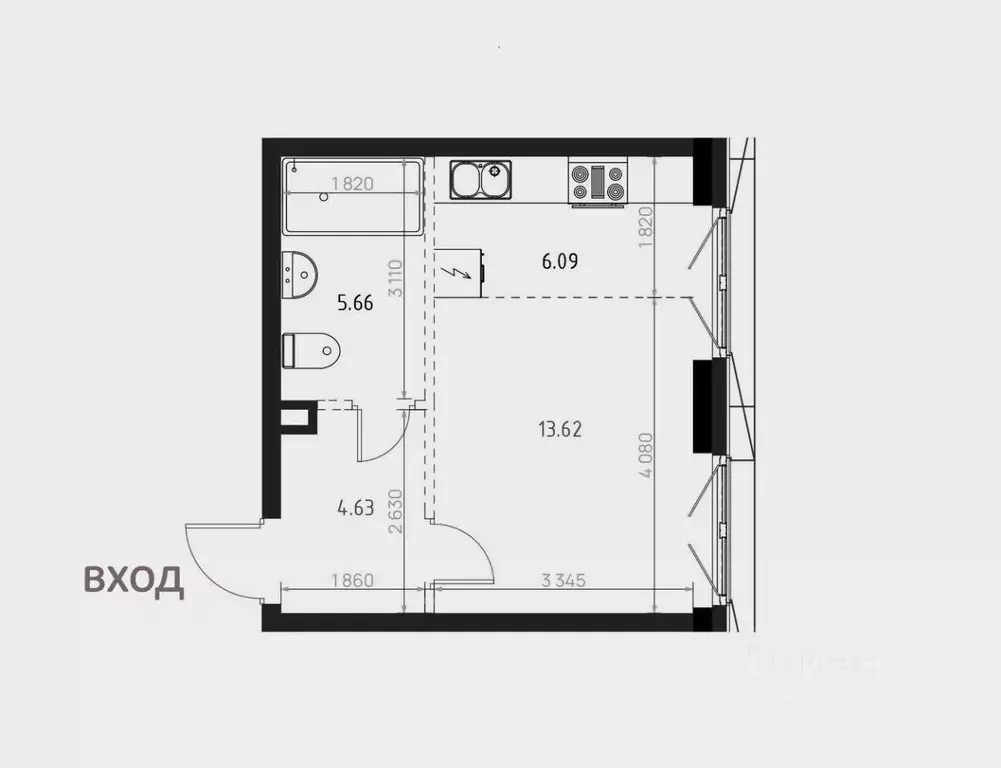 Студия Татарстан, Казань Яналиф жилой комплекс (30.0 м) - Фото 0