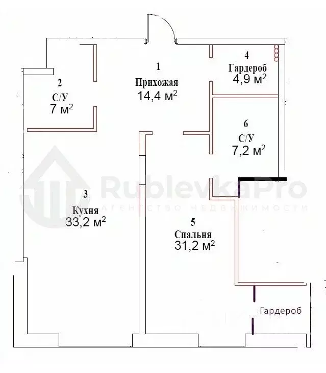 2-к кв. Московская область, Одинцовский городской округ, д. Семенково, ... - Фото 2