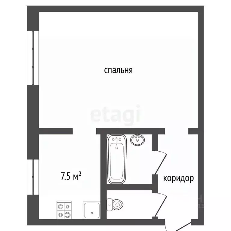 1-к кв. Московская область, Коломна ул. Левшина, 26 (28.1 м) - Фото 0