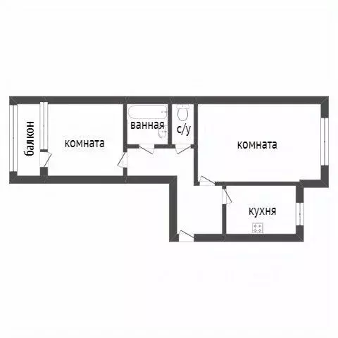 2-к кв. Курганская область, Курган Заозерный жилрайон, 5-й мкр, 14 ... - Фото 2