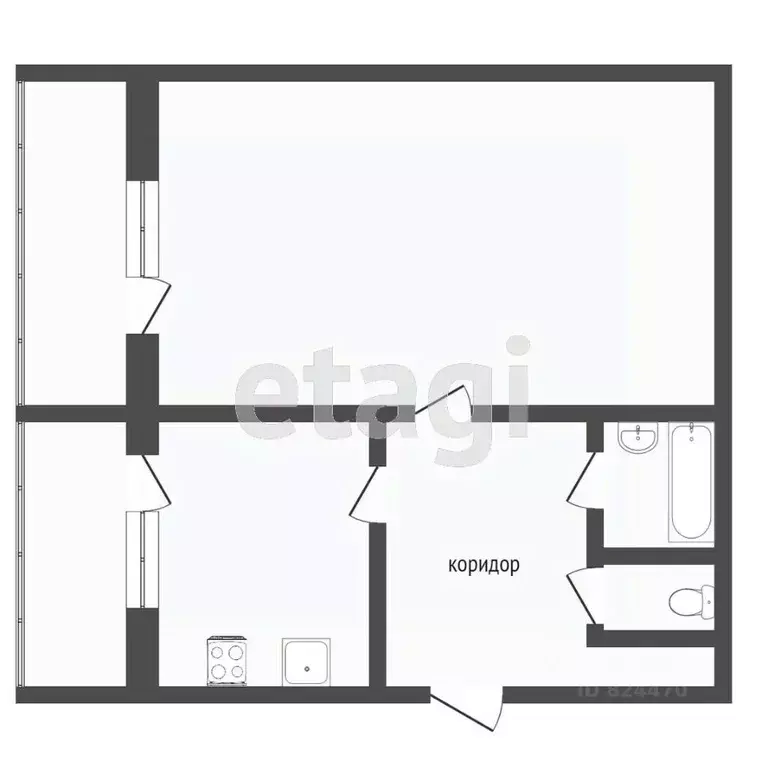 1-к кв. Московская область, Воскресенск Рабочая ул., 117 (41.6 м) - Фото 2